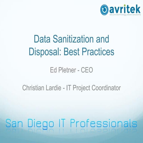 Data Sanitization and Disposal: Best Practices
