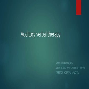 Auditory Verbal TherapyTraning  2017