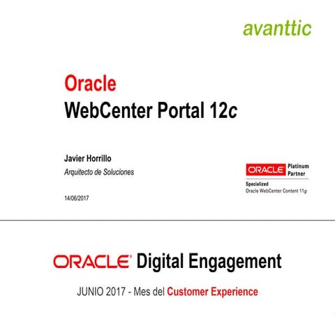 avanttic - webinar: WebCenter Portal (14-06-2017)