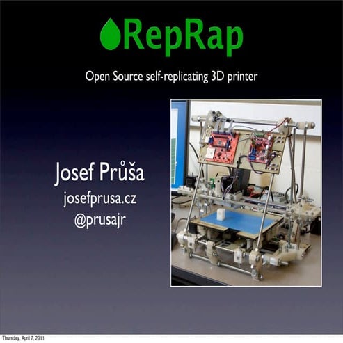 RepRap Presentation UJEP | PDF