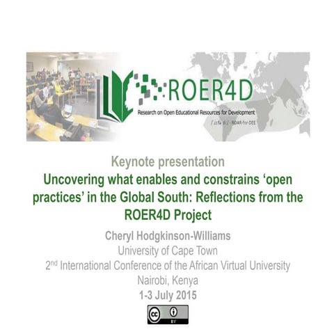 Uncovering what enables and constrains 'open practices' in the Global South: ...