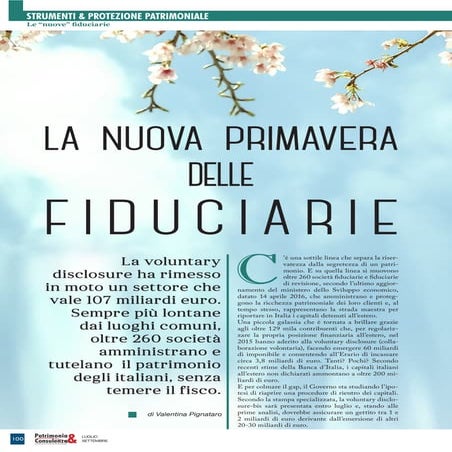 La nuova primavera delle fiduciarie 