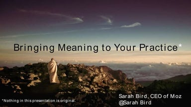 Bringing Meaning To Your Practice