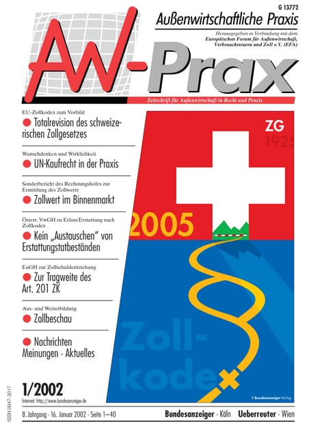 Weerth: Die Zollbeschau, Arbeitspro...