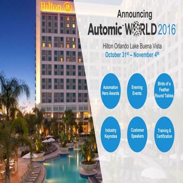 Automic World 2016 Announcement