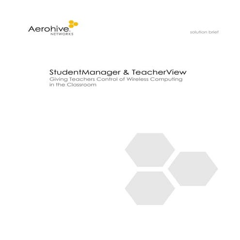 Aerohive - TeacherView and Student Manager