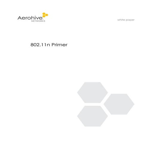 Aerohive 802.11 Technology Primer