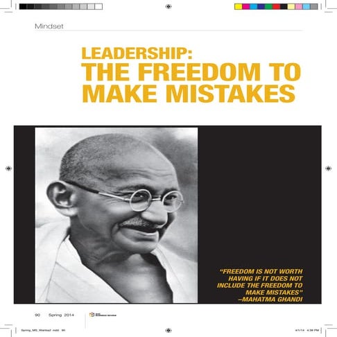 Abdelrahman Wahba writes to AUC Business Review: Leaderhship: the freedom to ...