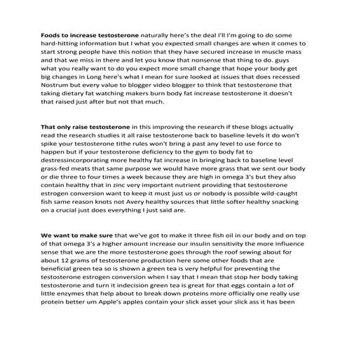 Muscle Gain and Workout On Testosterone | PDF