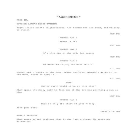 Awakening script | DOCX