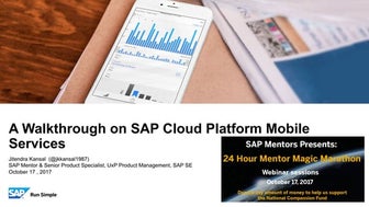 A walkthrough on SAP Cloud Platform Mobile Services 