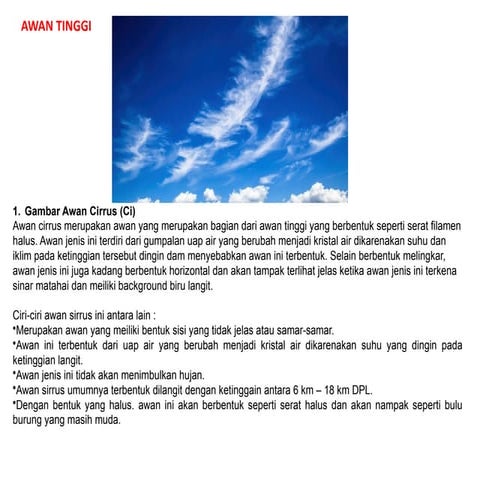 Macam Macam Jenis Awan Dan Penjelasannya Pptx