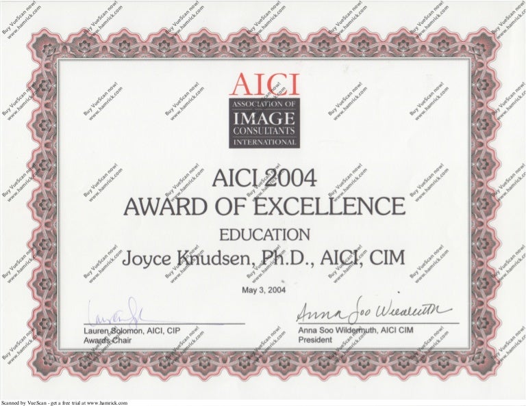 Award of excellence