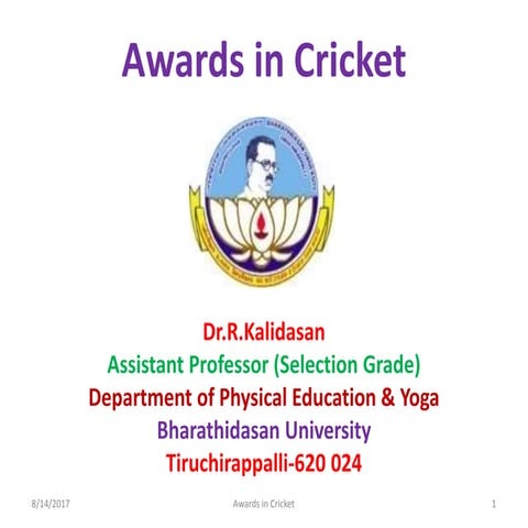 Awards in cricket