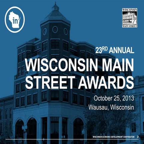 23rd Annual Wisconsin Main Street Awards Presentation