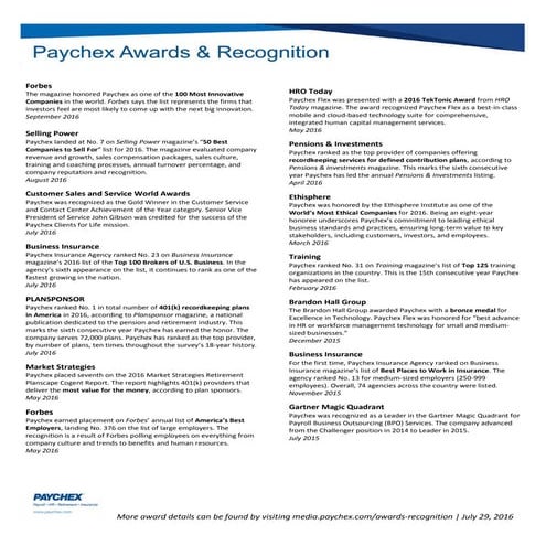 Awards & Recognition