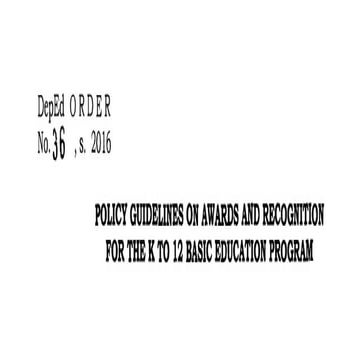 JHS & SHS Awards & Recognition Orientation | PPTX