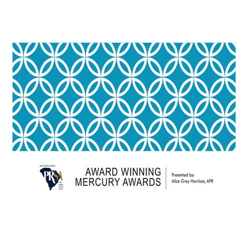 Award Winning Mercury Awards - SCPRSA