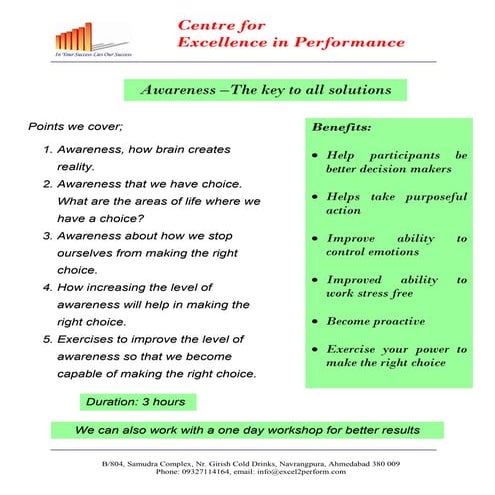 Awareness   the key to all problems