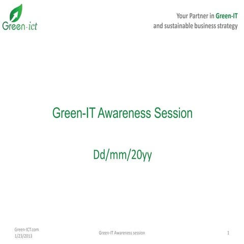 Green-IT Goverance 101