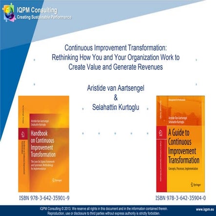 Awareness Lecture Series - Continuous Improvement Transformation