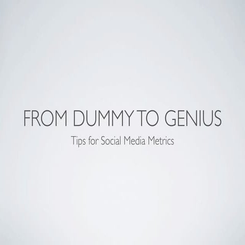 Seminar on Metrics for Awareness