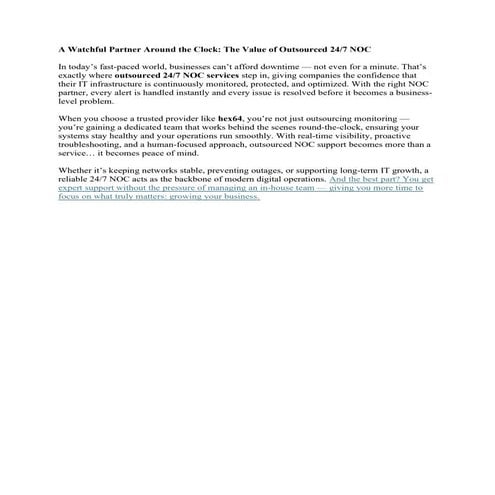 A Watchful Partner Around the Clock The Value of Outsourced 24 7 NOC.pdf