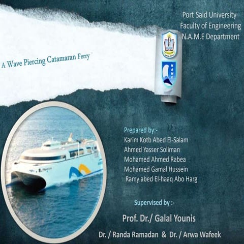 A wave piercing catamaran aluminuim ferry , design of the world's first solar...