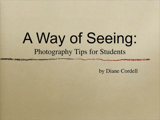 A way of seeing