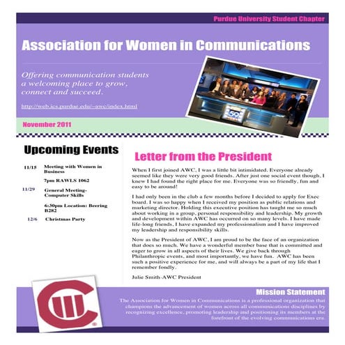 AWC November 2011 Newsletter 