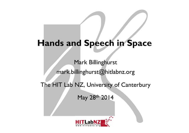 Hands and Speech in Space