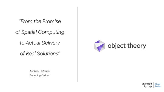 From the Promise of Spatial Computing to Actual Delivery of Real Solutions 