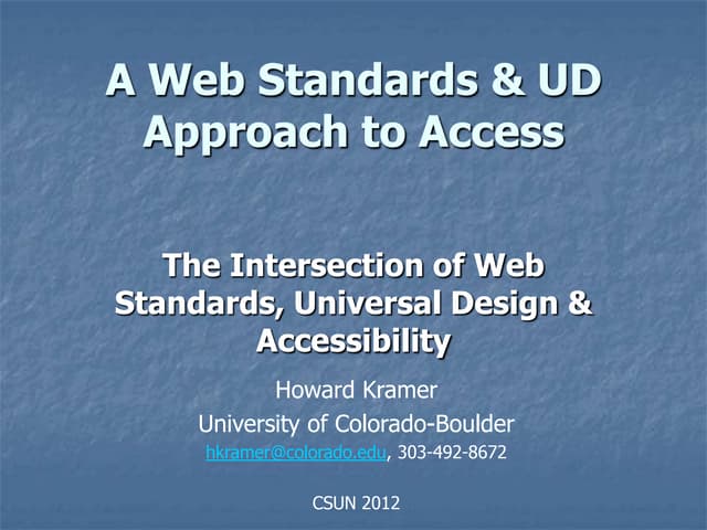 A web standards & ud approach for access (bps   public)