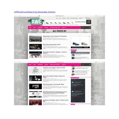 AllWestEverything Internship articles