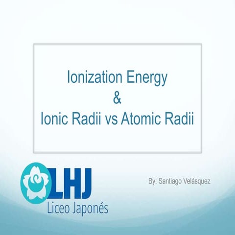 Ionization Energy...