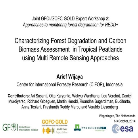 Characterizing Forest Degradation and Carbon Biomass Assessment in Tropical P...