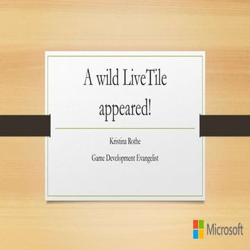 A wild live tile appeared!