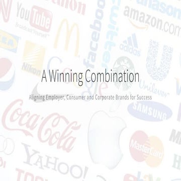 A Winning Combination: Align Employer, Consumer, and Corporate Brands for Suc...