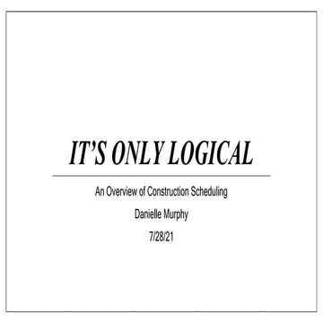 AWIN presentation it's only logical-a scheduling overview