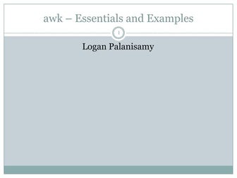 Awk essentials
