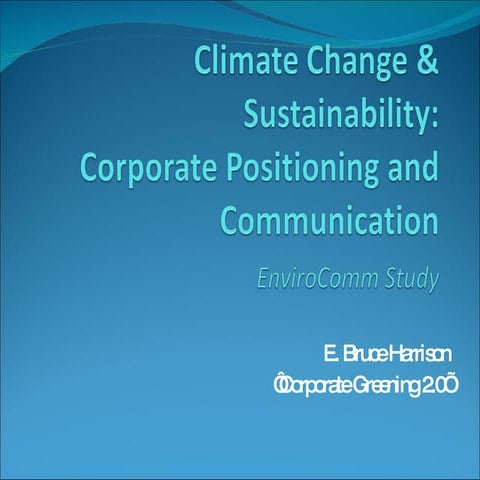 Corporate Sustainability