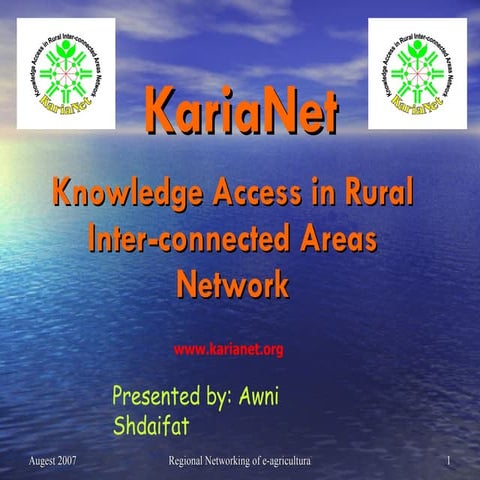 KariaNet: Knowledge Access in Rural Inter-connected Areas Network
