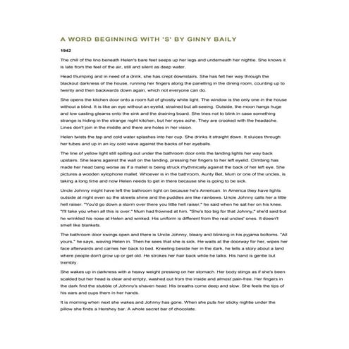 A word beginning with s