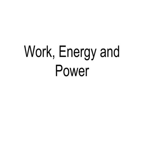 A work, energy and power