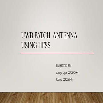 AWP_PROJECT uwb (Ultra-Wideband) patch antenna is a compact, planar antenna