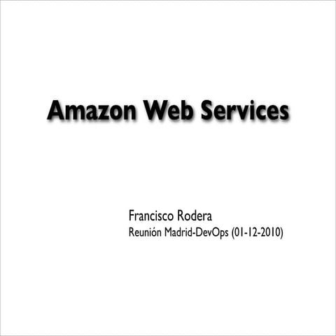 Introducción a Amazon Web Services
