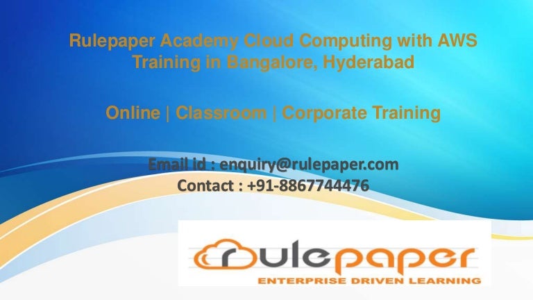 AWS Courses in Hyderabad | Certification - Call : +91 ...