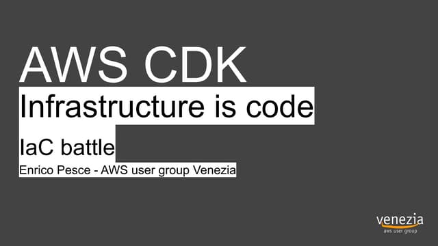 AWS CDK infrastructure is code