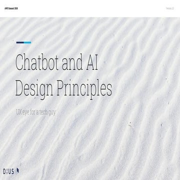 Chatbot and AI Design Principles