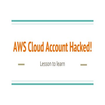 AWS Cloud Account Hacked